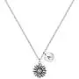 MEMGIFT Silver Sunflower Necklace Your are My Sunshine Jewelry Personalized Initial Letter Charm Pendant Unique Gifts for Mothers Day Christmas Birthday