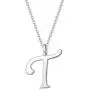 FANCIME Sterling Silver Initial Necklace High Polish Customize Monogram Letter Pendant Necklace Personalize Name Neckalce for Girls Fine Jewelry for Women Girls 16” + 2” Extender