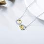 RMREWY Stethoscope Necklace 925 Sterling Silver Infinity Pendant Necklace Jewelry Doctor Nurse Medical Student Nurse Day Gifts for Women