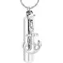 constantlife Cylinder Cremation Jewelry for Ashes 316L Stainless Steel Urn Pendant Memorial Necklace with Small Accessories Charms Keepsake