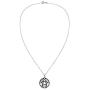 AeraVida Wiccan Stag Pentacle Celtic .925 Sterling Silver Pendant Necklace