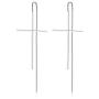 Christian Cross Earrings Drop Dangle Threader Earring Simple Minimalist for Women Girls