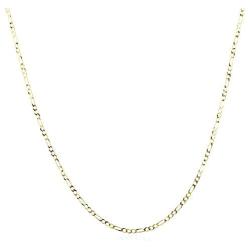 PORI JEWELERS 10K Gold 2MM, 2.3MM, 3MM, 3.5MM, 5.5MM, 7MM, 8MM Figaro 3+1 Link Chain Necklace or Bracelet - Yellow, White or Rose Gold - 7''-30''