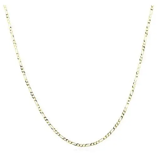 PORI JEWELERS 10K Gold 2MM, 2.3MM, 3MM, 3.5MM, 5.5MM, 7MM, 8MM Figaro 3+1 Link Chain Necklace or Bracelet - Yellow, White or Rose Gold - 7''-30''