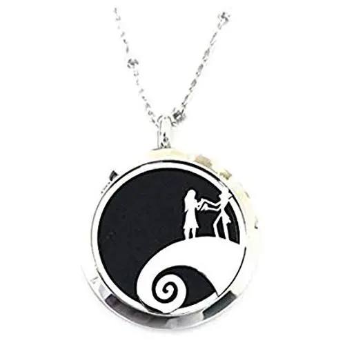 FIKA The Nightmare Before Christmas Jack Skellington Car Air Freshener Diffuser Vent Clip Or Necklace Locket Aromatherapy Essential Oil Great for Travel Pads (Necklace) FIKA The Nightmare Before Christmas Jack Skellington Car Air Freshener Diffuser Vent Clip Or Necklace Locket Aromatherapy Essential Oil Great for Travel Pads (Necklace)