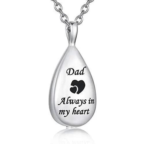 GLDZ Cremation Urn Necklace for Ashes Urn Jewelry Always in My Heart Memorial Pendant with Fill Kit GLDZ Cremation Urn Necklace for Ashes Urn Jewelry Always in My Heart Memorial Pendant with Fill Kit