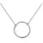 Ladytree S925 Sterling Silver Dainty Simple Circle Pendant Eternity Necklace,Rolo Chain,18+2 Ladytree S925 Sterling Silver Dainty Simple Circle Pendant Eternity Necklace,Rolo Chain,18+2
