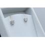 Dazzlingrock Collection 0.06 Carat (ctw) White Diamond V Prong Square Mens Hip Hop Iced Stud Earrings, Available in Metal 10K/14K/18K Gold & 925 Sterling Silver
