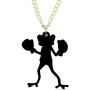 WEVENI Acrylic Skateboard Frog Necklace Golf Boxer Frog Pendant Jewelry Gifts for Women Girls Ladies