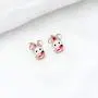 WSNANG Tiny Cute Rabbit Necklace Earring Set Bunny Earrings Pet Lover Gift