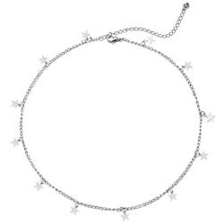 Osemind Star Choker Necklace Gold Star Necklace Choker for Women Silver Star Necklace Dainty Choker Necklace Jewelry Gift