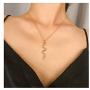Gold Snake Necklace Serpent Pendant Necklace For Women Gothic Vintage Animal Jewelry (gold)