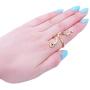 2Pcs Snake veiny Rings Punk Hiphop Style Smooth and Textured Adjustable Serpent Ring Animal Jewelry for Women Girls