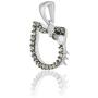 6.7 cts Hello Kitty Pave Diamonds Pendant, Silver Diamond Pendant, Kitty Pendant, Diamond Pendant Jewelry