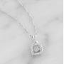 Dancing Diamond''XoXo'' Cushion Pendant Necklace in 925 Sterling Silver by Parade of Jewels (1/10 ct.tw.), 18''