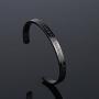 Molike Inspiring Luke 1:37 Bible Verse Stainless Steel Cuff Bangle Bracelet Christian Gift for Men Women