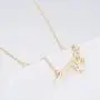 Stainless Steel Gold Plated Dinosaur Necklace Unique Pendant Minimalist Cute Jewelry