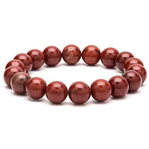 eletout Handmade 10mm Round Natural Semi Precious Gemstone Beaded Stretch Solid Color Bracelets