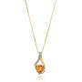 Sterling Silver Trillion-Cut Gemstone and Diamond Accent Pendant Necklace, 18''