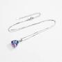 Mystic Topaz Pendant Necklace Sterling Silver Rainbow Stone Trillion Cut Gemstone Fine Jewelry for Women