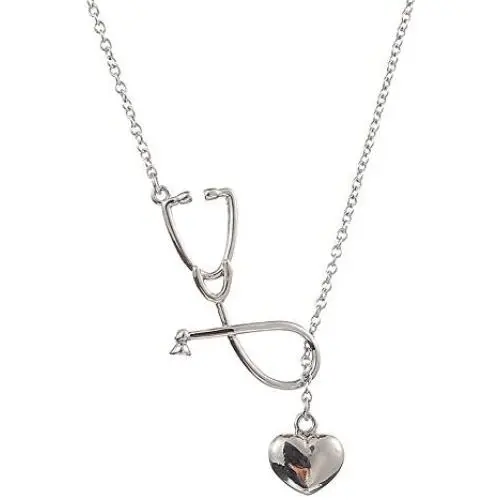 HANRESHE Stethoscope Bracelet Fashion Medical Jewelry Gift for Nurse Doctor Medical Student Silver Plated Stethoscope Pendant HANRESHE Stethoscope Bracelet Fashion Medical Jewelry Gift for Nurse Doctor Medical Student Silver Plated Stethoscope Pendant