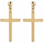 WEILYDF 3 Pairs Stainless Steel Earrings Cross Dangle Studs Earrings piercing Jewelry For Men and Women (silver+black+gold)