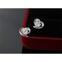 Heart Stud Earrings Set for Bridesmaid Sparkling Jewelry Gifts for Women Girls