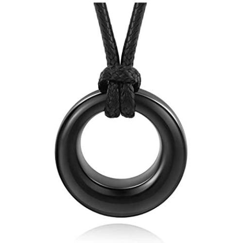 AllerPierce Urn Necklaces for Ashes Stainless Steel Memorial Urns Pendant Necklaces Circle of Life Eternity Cremation Ashes Jewelry Keepsake for Men Women