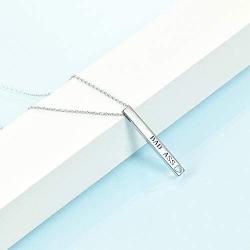 Sterling Silver Morse Code Necklace, Secret Message Jewelry Gifts for Women