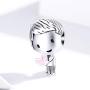 BAMOER Sterling Silver Boy Charms with Lovely Family Charm Bead Fit Pandora Bracelets for Women & Girls