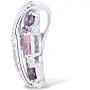 Santuzza Twisted Pendant 925 Sterling Silver Amethyst Pink Cubic Zirconia Necklace Jewelry Gift for Women Santuzza Twisted Pendant 925 Sterling Silver Amethyst Pink Cubic Zirconia Necklace Jewelry Gift for Women