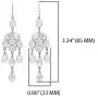 YoTreasure 3 1/2'' Moonstone Solid 925 Sterling Silver Gemstone Dangle Earrings YoTreasure 3 1/2'' Moonstone Solid 925 Sterling Silver Gemstone Dangle Earrings
