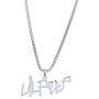 COMTRUDE Lil-Peep Necklace Stainless Steel Rapper Pendant Perfect Gifts for Young Singer Fans (Silver)