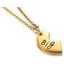 MG Jewelry Stainless Steel Heart Shape Matching 3 Piece BFF Best Friend Necklaces for 3 for Teens Girls, 19'' Chain, for BFF