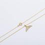 Yueyao 16k Gold Star and Moon Necklace,Crescent Circle Starfish Pendant Necklace Pave CZ Stone for Women and Girls
