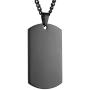 HZMAN Mens High Polishing Stainless Steel Dog Tag Pendant Necklace 22+2 Inch Link Chain