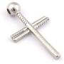 Gungneer Cross Baseball Necklace Pendant Stainless Steel Keel Chain Softball Sports Strength Jewelry Gift Men Women