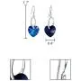 EleQueen Sterling Silver CZ Love Heart Dangle Earrings with Swarovski Crystals Hypoallergenic Jewelry Gift for Women Girls