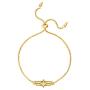 Marvel’s Captain Marvel Eight-Pointed Star Logo Yellow Gold Plated Lariat Bracelet