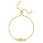 Marvel’s Captain Marvel Eight-Pointed Star Logo Yellow Gold Plated Lariat Bracelet