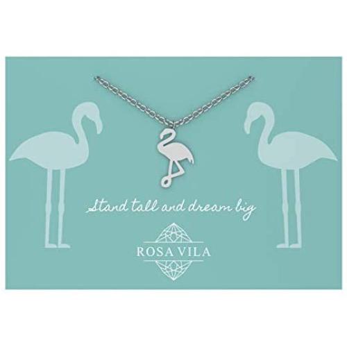 Rosa Vila Flamingo Necklace, Flamingo Gifts for Women and Girls, Flamingo Pendant, Bird Necklaces, Flamingo Jewelry for Women, Flamingo Gift, Flamingo Accessories, Bird Jewelry, Bird Pendant