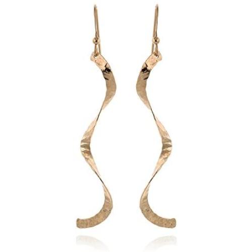 Stera Jewelry 925 Sterling Silver or 14k Gold-Filled Womens Curved Twist or Curls Dangle Earrings