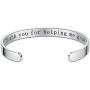 Teacher Appreciation Gift - Stainless Steel Teach Love Inspire Cuff Bangle Bracelet for Women, Jewelry for Teachers, Birthday Gifts for Teachers, Thank You for Helping Me Grow Gift