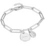 MyNameNecklace Personalized Chain Link Bracelet with Engraved Charms Sterling Silver 925 or Gold Plating - Custom Made Multiple Charm Jewelry Gift