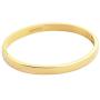 Edforce Stainless Steel Womens 18k Gold Plated Stackable Bangle Bracelet Hinged Oval-Shape Slip-On, (58mm x 49mm)