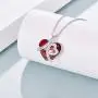 AOBOCO Heart Crystal Necklace I Love You Forever Birthstone Jewelry Gifts for Women AOBOCO Heart Crystal Necklace I Love You Forever Birthstone Jewelry Gifts for Women