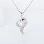 LGSY Sterling Silver Always My Mother Forever My Friend Lettering Pearl Cage Pendants for Women, Essential Oil Diffuser Lockets for Pearl Jewelry