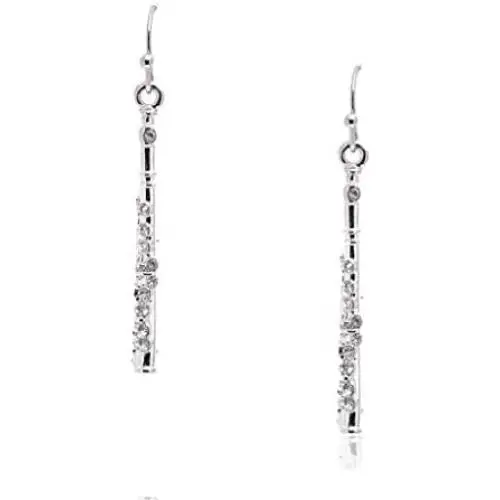 Spinningdaisy Dangling Rhinestone Flute Earrings Spinningdaisy Dangling Rhinestone Flute Earrings