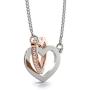 From Viking Dad To My Daughter I Want You To Believe Deep In Your Heart Joined Interlocking Hearts Pendant Necklace; Gift for Birthday,Christmas,Valentines Day,Mothers day,Fathers Day,Thanksgiving