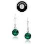 SolidSilver - Sterling Silver 6mm Round Solitaire Dangle Leverback Earrings Made with Swarovski Crystal | Sterling Silver, Yellow & Rose Gold Dipped